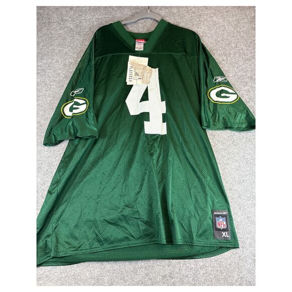 Vintage Y2K Green Bay Packers Brett Favre NFL Football Jersey Mens XL Green NWT - Picture 1 of 6